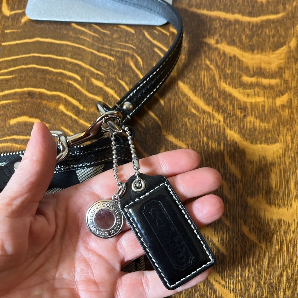 Coach Signature C Black and Gray with Black stripe Convertible Shoulder Bag - Picture 4 of 13